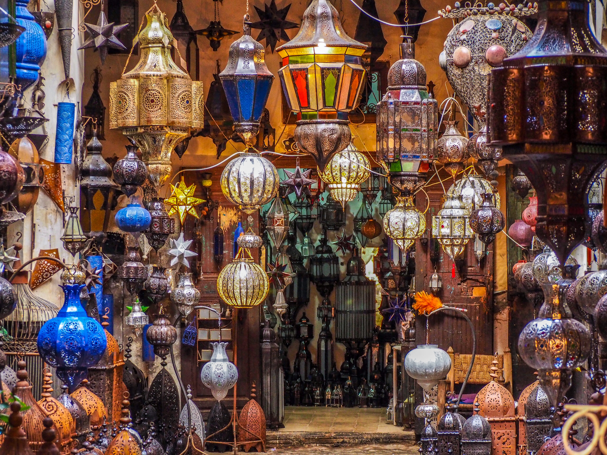 Moroccan,Style,Lighting,In,A,Shop,In,Souks,In,Medina Moroccan,Style,Lighting,In,A,Shop,In,Souks,In,Medina